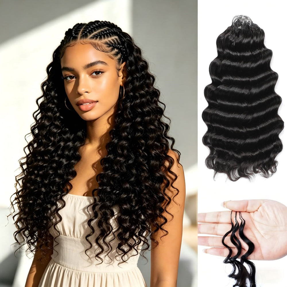 Riverwood deep wave feather crochet hair - product gallery