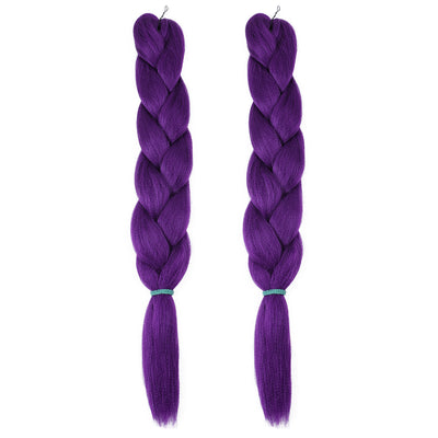 2X PRE-STRETCHED BRAID 48″100% Kanekalon #Purple