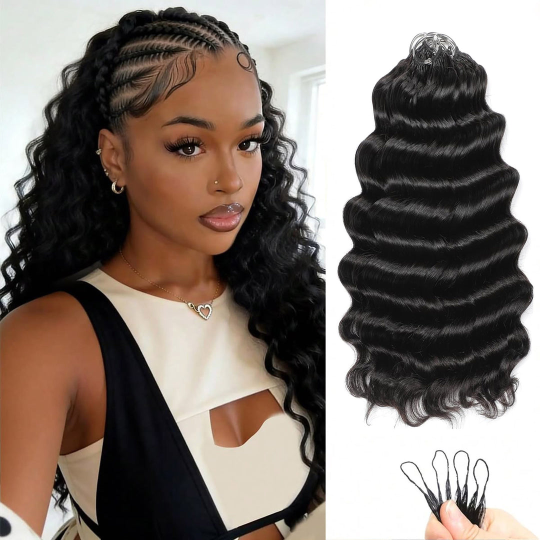 Riverwood deep wave feather crochet human hair extensions