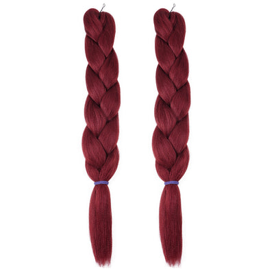 2X PRE-STRETCHED BRAID 48″100% Kanekalon #Burgundy