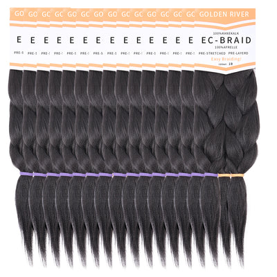 2X PRE-STRETCHED BRAID 48″100% Kanekalon #1