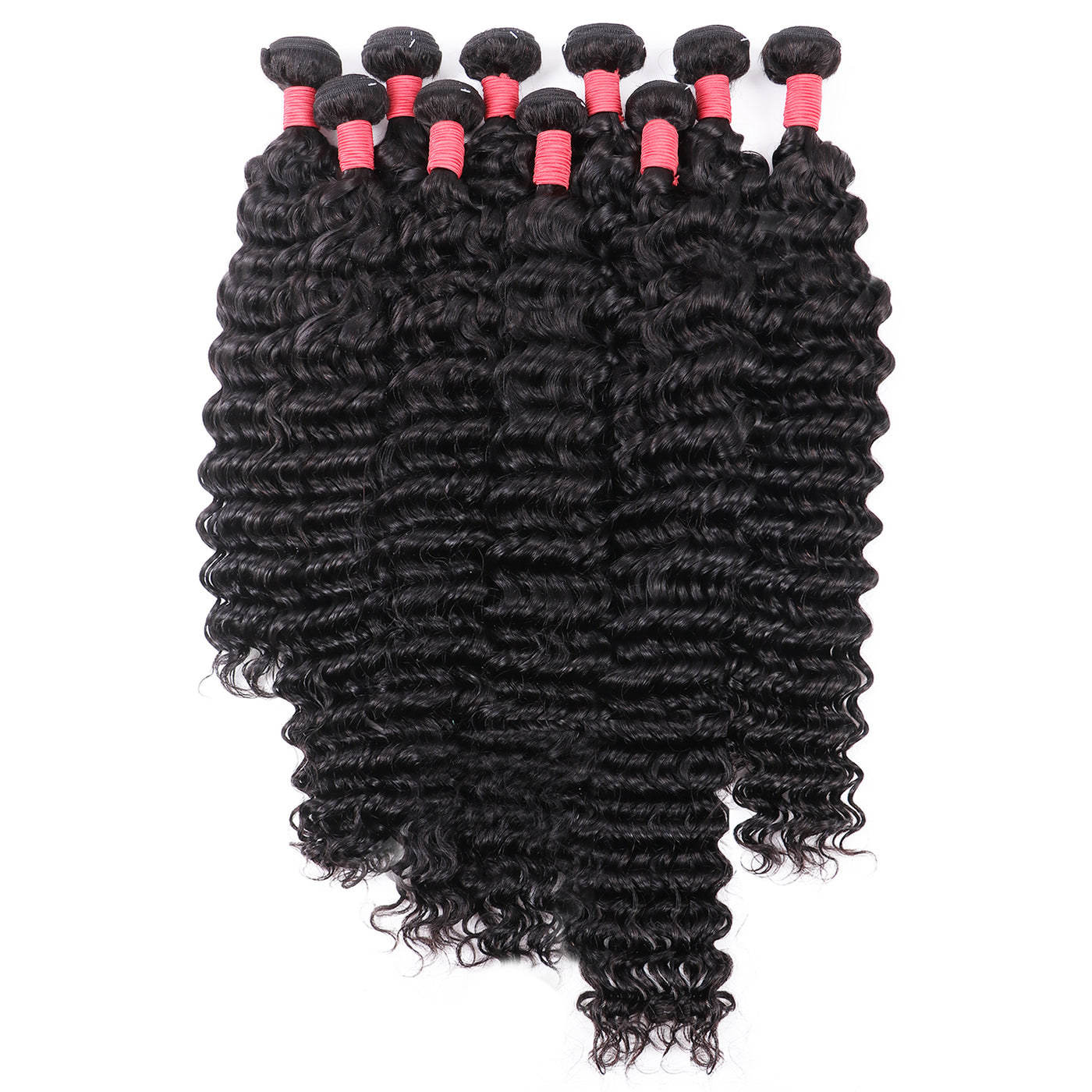 10 Bundles Deal - Wholesale human hair bundles- 10A Indian Virgin Hair (Varied Length 18"-28") Straight/Body/Deep