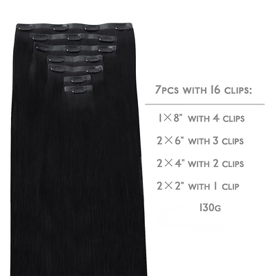 10A Clip in Human Hair Extensions