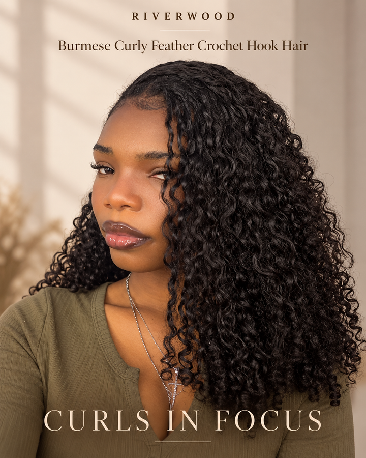 Burmese Curly Feather Crochet Human Hair for Braids