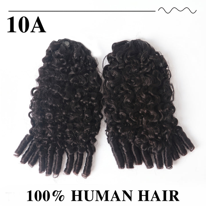 Burmese Curly Feather Crochet Human Hair for Braids