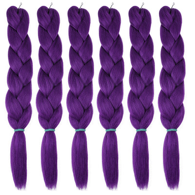 2X PRE-STRETCHED BRAID 48″100% Kanekalon #Purple