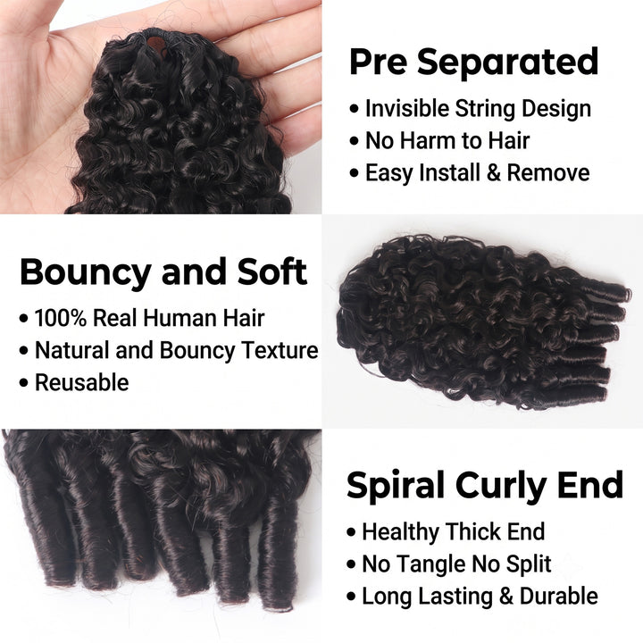 Burmese Curly Feather Crochet Human Hair for Braids