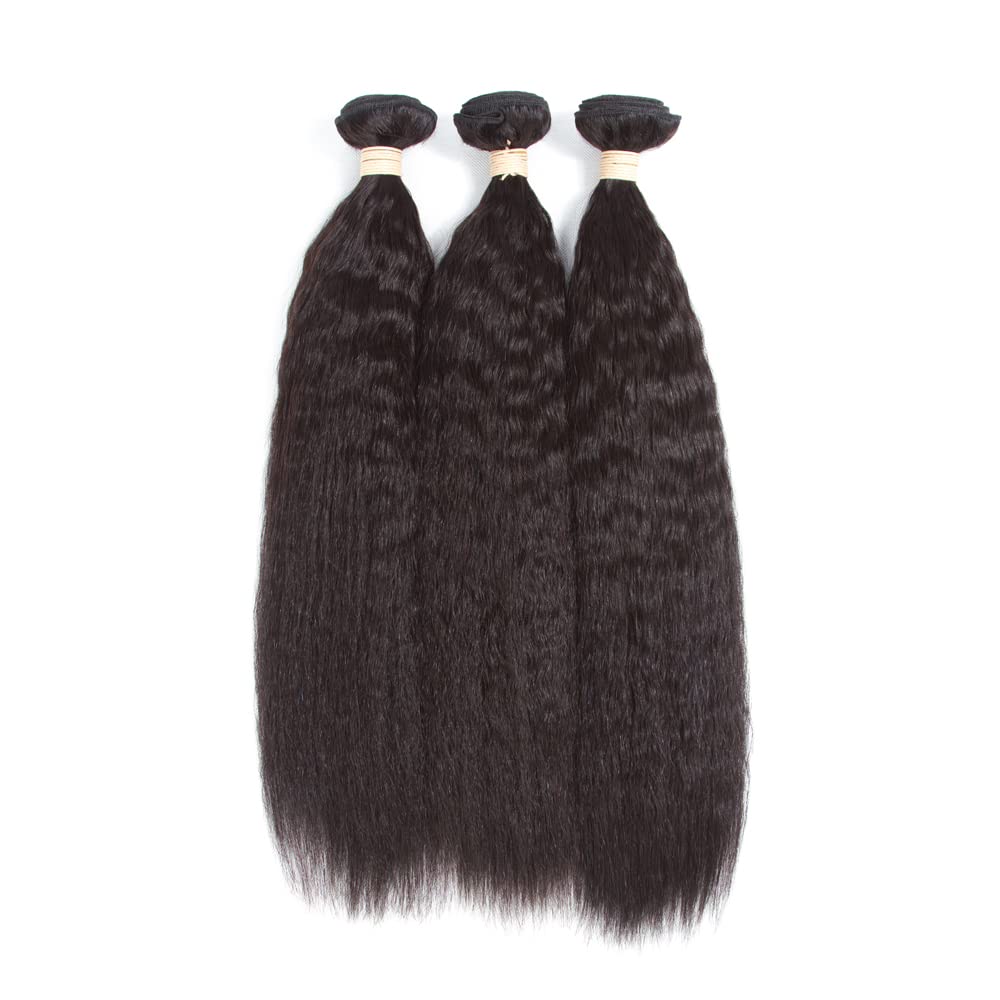 Kinky Straight 100% Brazilian Human Hair Bundle(Value)