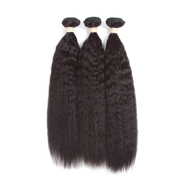 Kinky Straight 100% Brazilian Human Hair Bundle(Value)