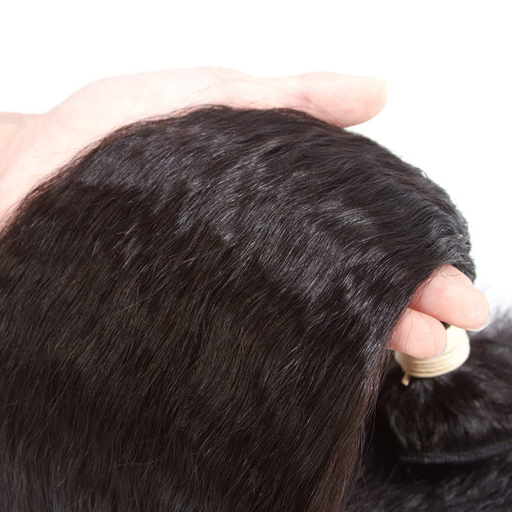 Kinky Straight 100% Brazilian Human Hair Bundle(Value)