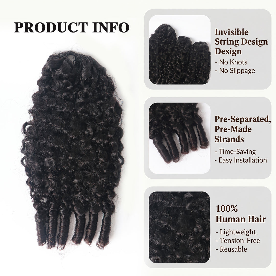 Burmese Curly Feather Crochet Human Hair for Braids