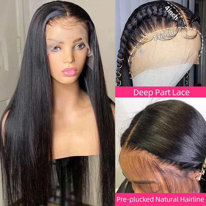 $29 Riverwood Straight Wigs 13x4 Lace Front 130% density