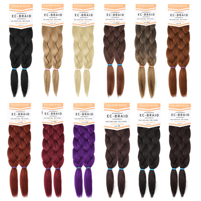 2X PRE-STRETCHED BRAID 48″100% Kanekalon Multi-color available