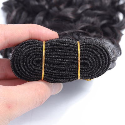 8A Water Wave 100% Brazilian Human Hair Bundle in Natural Black