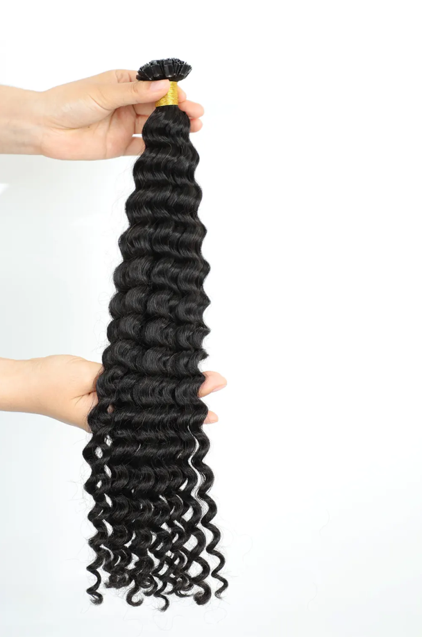 Deep Wave Flat/K Tip Human Hair Extension (50pcs)