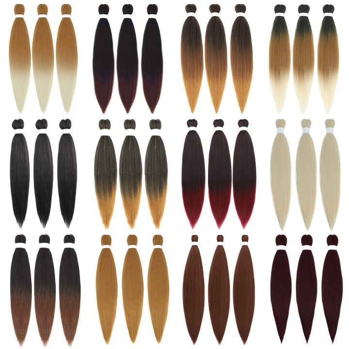 EZ Braid Multi-color Pre-Stretched Braiding Hair 26" Professional Yaki Synthetic Hair