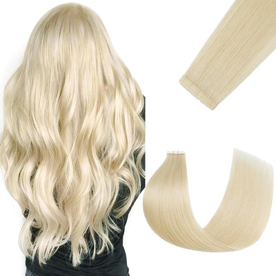 10A Blonde Straight Tape Ins Human Hair Extension #613