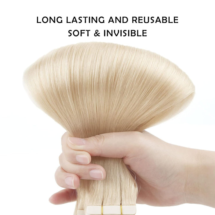 10A Blonde Body Wave Tape Ins Human Hair Extension 