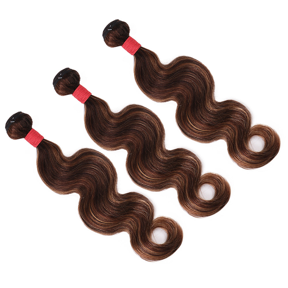 10A Highlight Ombre #P4/27 Body Wave Virgin Human Hair Bundle