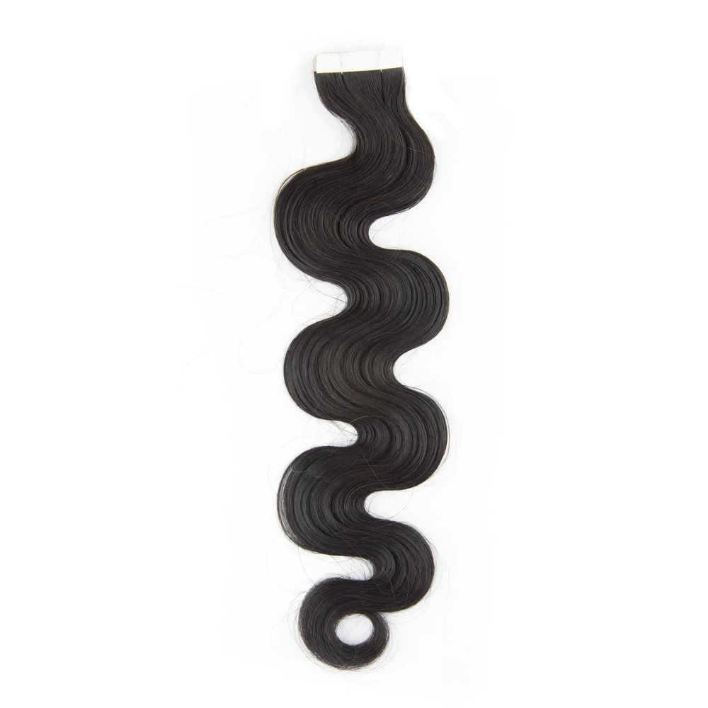 10A Body Wave Tape Ins Human Hair Extension Natural Black