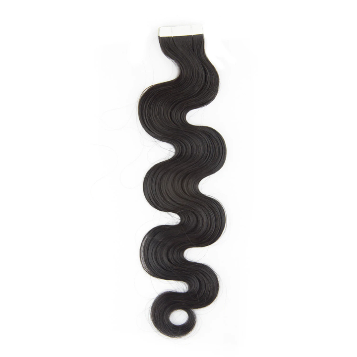 10A Body Wave Tape Ins Human Hair Extension Natural Black