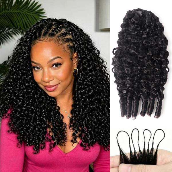 Burmese Curly Feather Crochet Human Hair for Braids