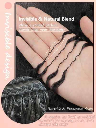 24“ Straight Feather Crochet Human Hair Extension Natural