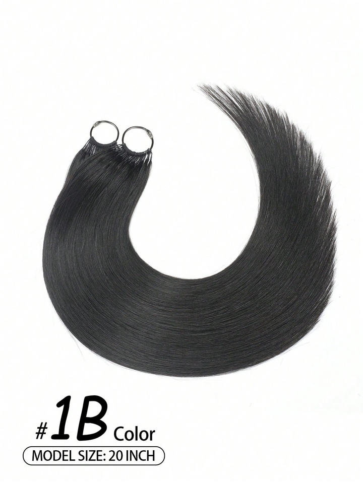 24“ Straight Feather Crochet Human Hair Extension
