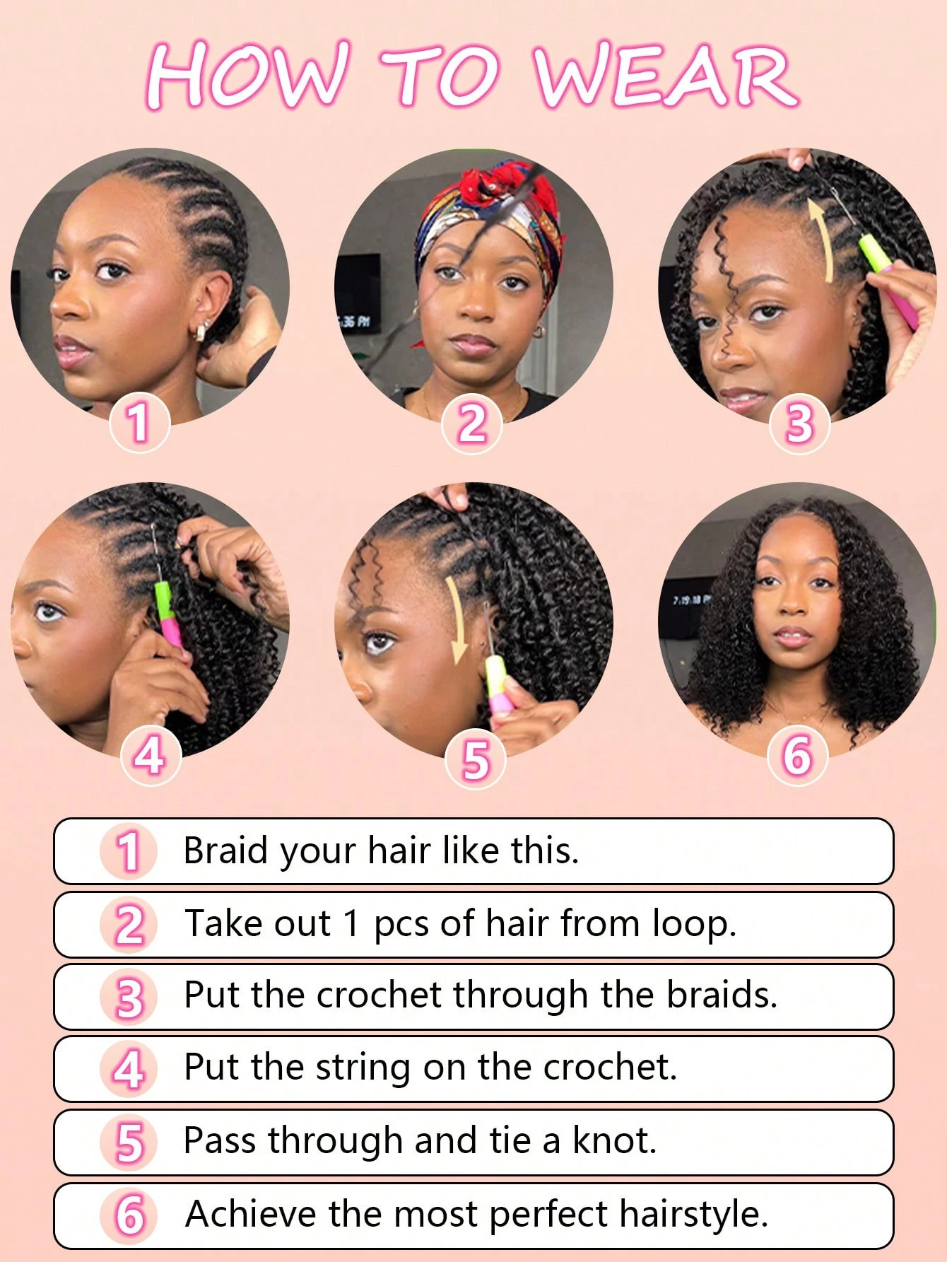 24“ Straight Feather Crochet Human Hair Extension Natural