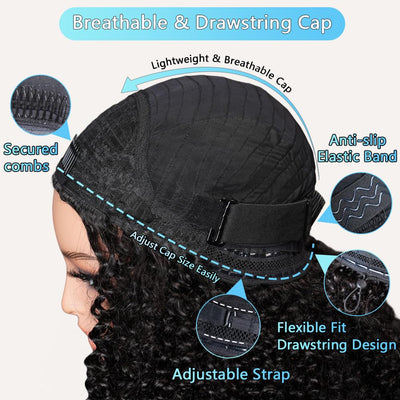 Riverwood Kinky Curly Half Wigs One Fit All