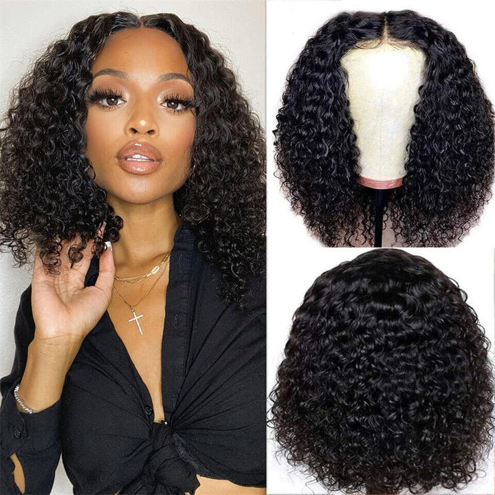 Short Deep Bob Wigs 13x4 Lace Front/ 5*5 Lace Closure Human Hair Wigs