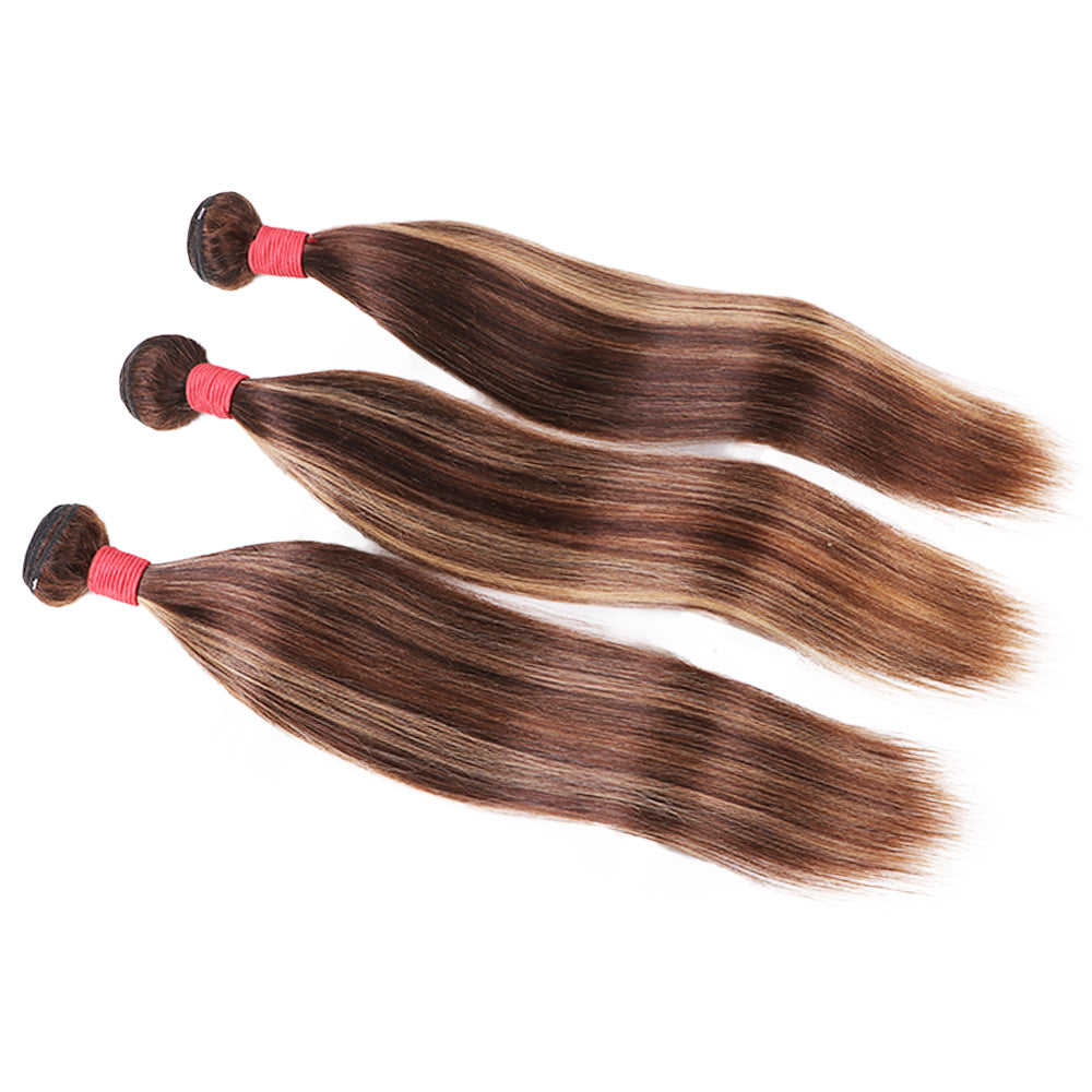 10A Highlight Ombre #P4/27 Straight Virgin Human Hair Bundle