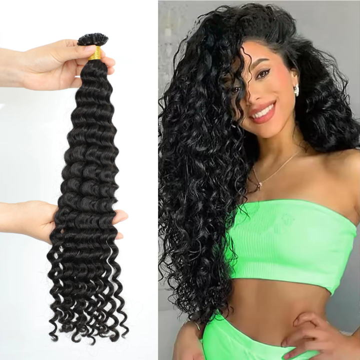 Deep Wave Flat/K Tip Human Hair Extension (50pcs)