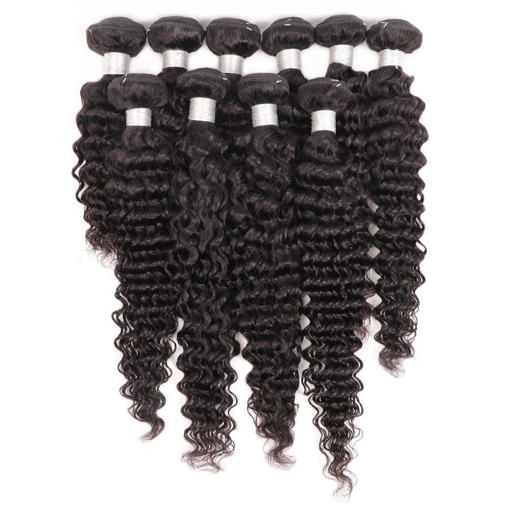 10 Bundles Deal Brazilian Hair (Varied Length 12"-22")Straight/Body/Deep- Wholesale human hair bundles
