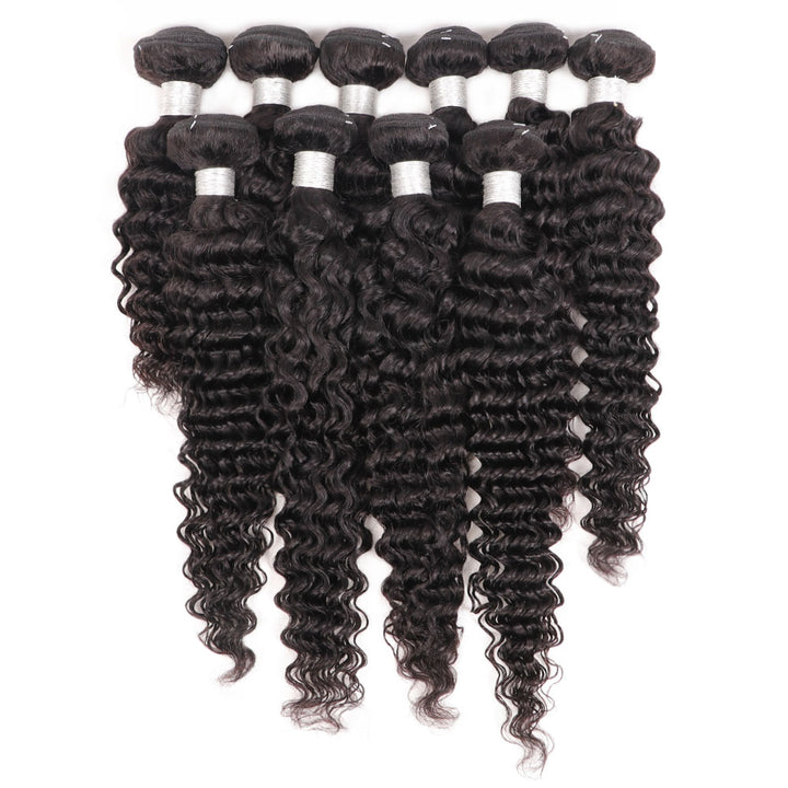 10 Bundles Deal Brazilian Hair (Varied Length 12"-22")Straight/Body/Deep- Wholesale human hair bundles