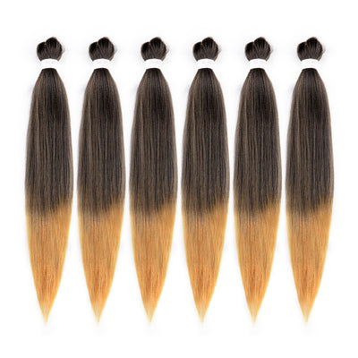 EZ Braid #1B/27 Pre Stretched Braiding Hair 26" Yaki Synthetic Hair