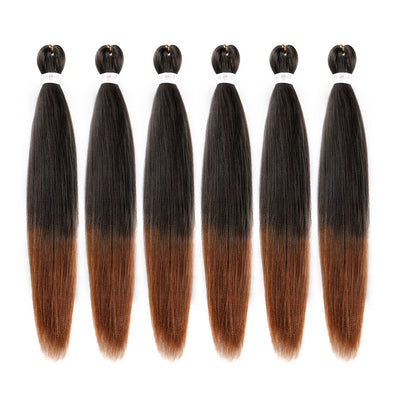 EZ Braid #1B/30 Pre Stretched Braiding Hair 26" Yaki Synthetic Hair