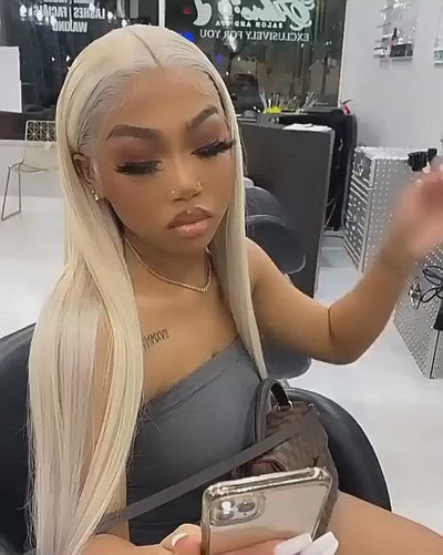 #613 Blonde 13x4 HD Lace Front Wigs Straight Human Hair Blonde Wig