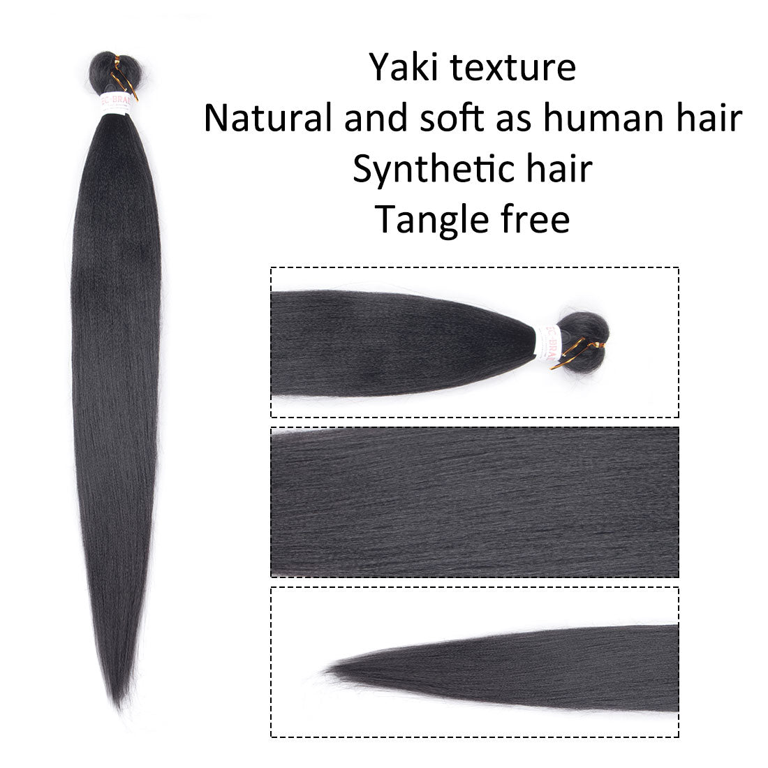 EZ Braid #2 Pre Stretched Braiding Hair 26" Yaki Synthetic Hair