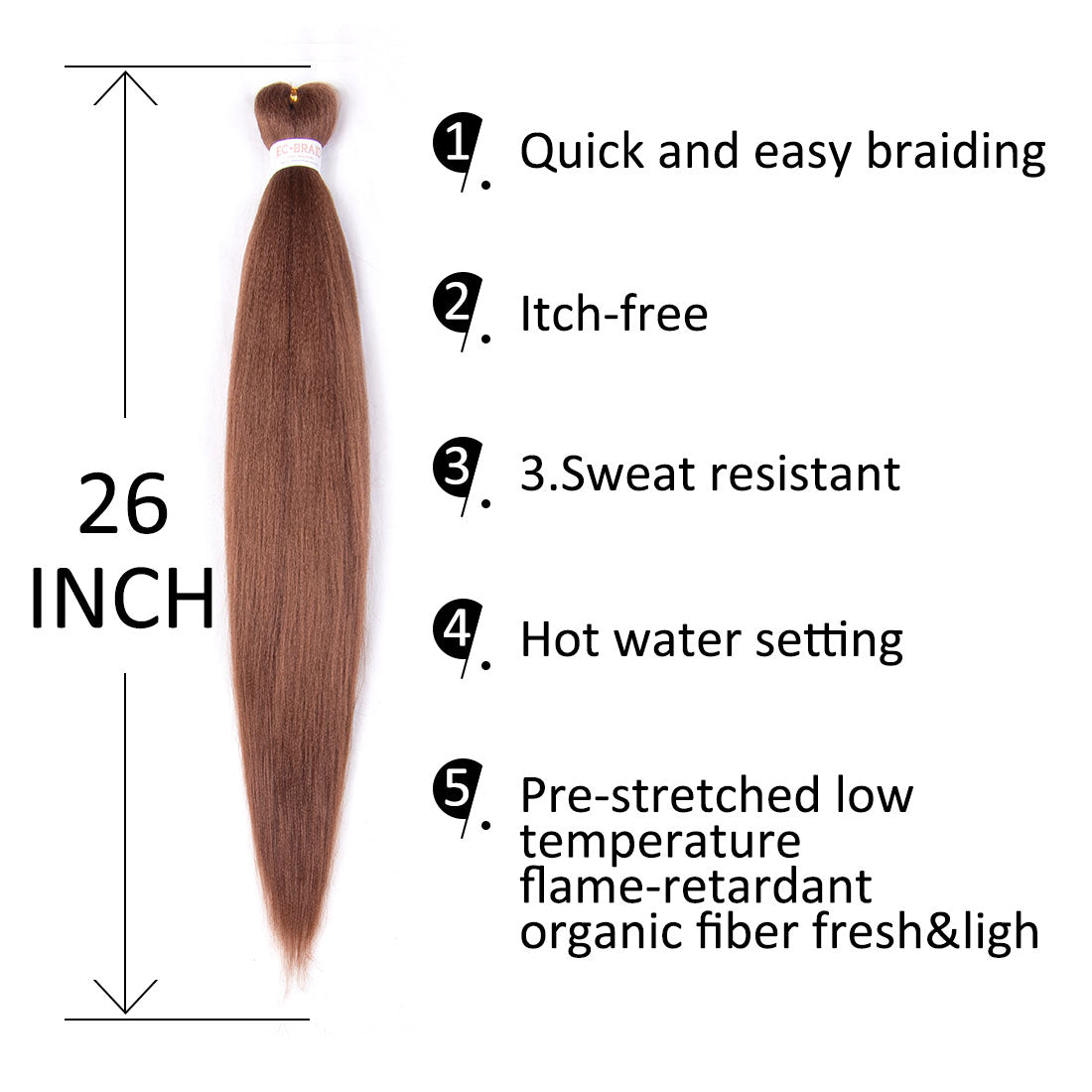 EZ Braid #30 Pre Stretched Braiding Hair 26" Yaki Synthetic Hair