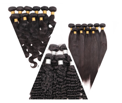 30 bundle deal straight, body wave and deep wave 