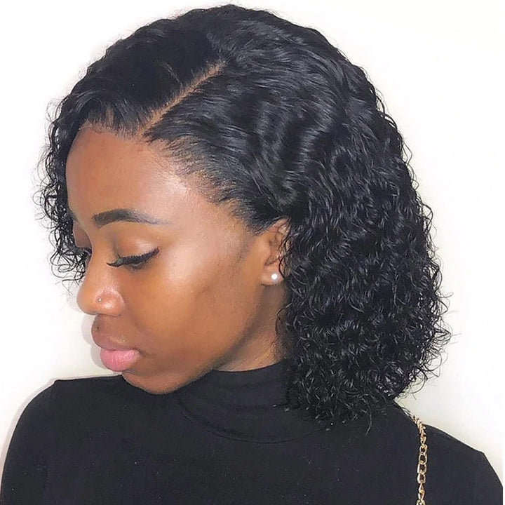 Short Deep Bob Wigs 13x4 Lace Front/ 5*5 Lace Closure Human Hair Wigs