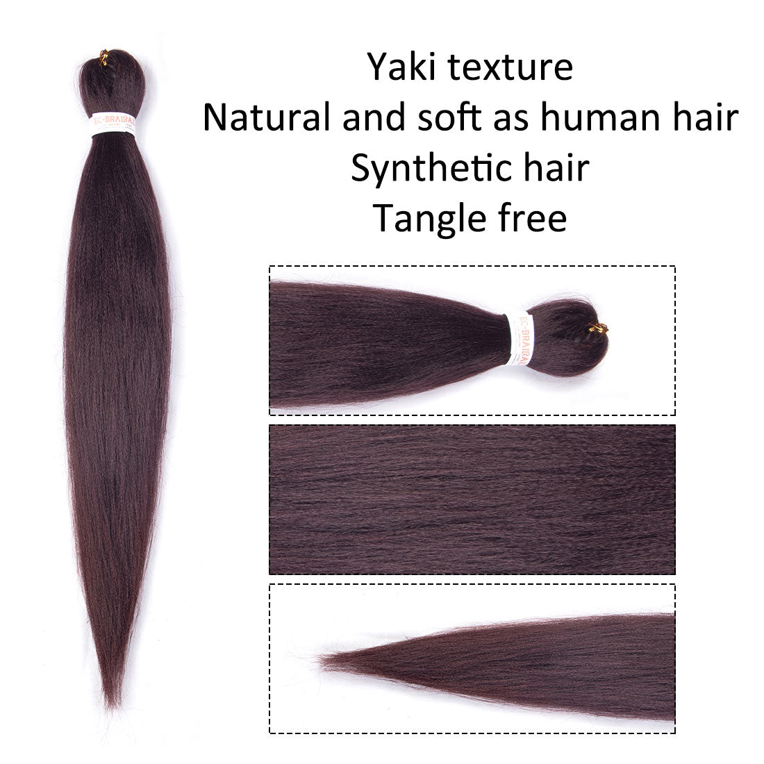 EZ Braid #33 Pre Stretched Braiding Hair 26" Yaki Synthetic Hair