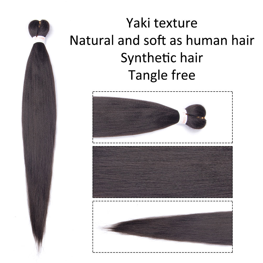 EZ Braid Multi-color Pre-Stretched Braiding Hair 26" Professional Yaki Synthetic Hair