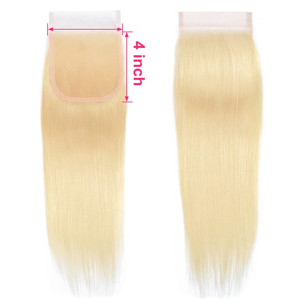 Riverwood #613 Straight Blonde HD Lace Closure 4"x4"