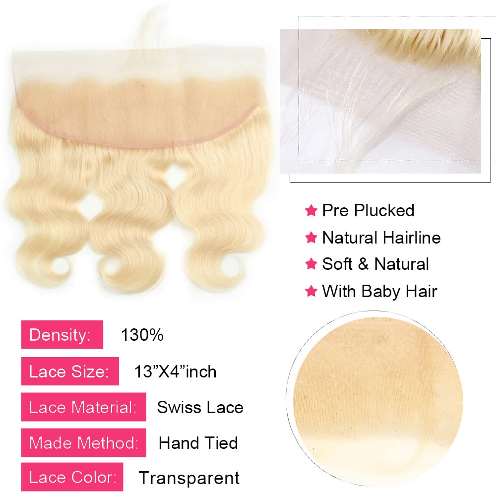 Riverwood #613 13*4 Bodywave Blonde Human Hair HD Lace Frontal