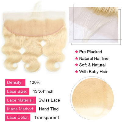 Riverwood #613 13*4 Bodywave Blonde Human Hair HD Lace Frontal