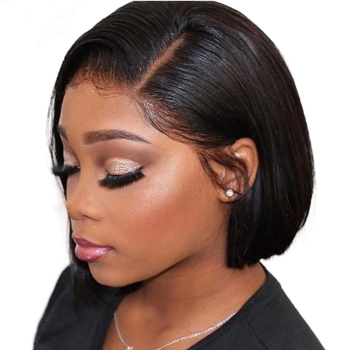 Riverwood natural-black straight bob human hair wig with 13x4 lace front
