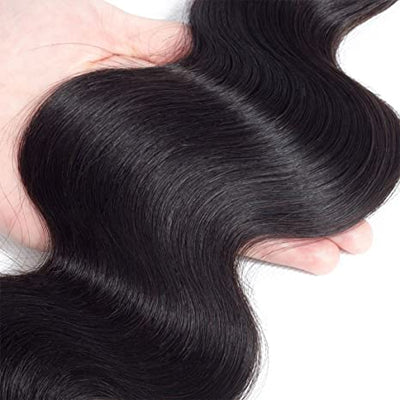 8A Body Wave Brazilian Virgin Human Hair Bundle in Natural Black