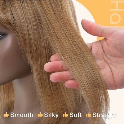 Short Bob with Bangs Human Hair Glueless Wig